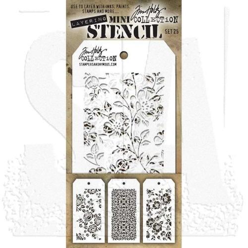 Stencil- Tim Holtz / Mini Layering Set #25(MST025)