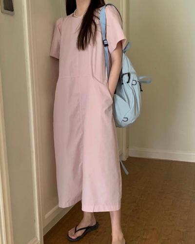 바스락 롱 원피스(4color)