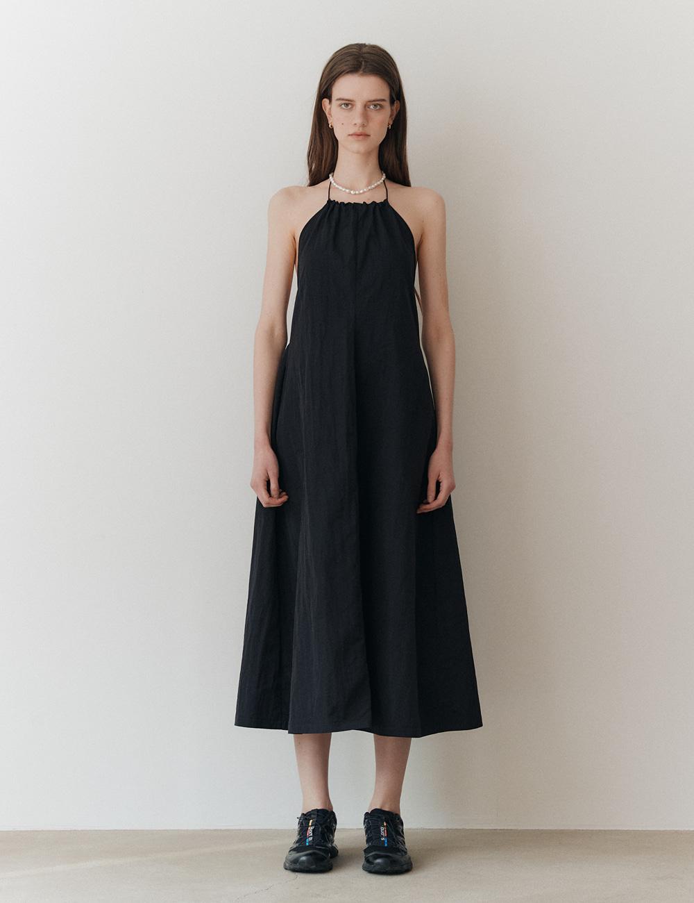 (7/11예약발송)String Nylon Dress_Black