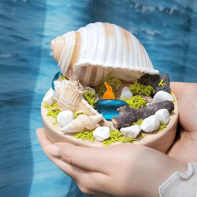 ASMR 바다 물멍 파도 소리 모닥불 LED 무드등 캠핑 조명 선물