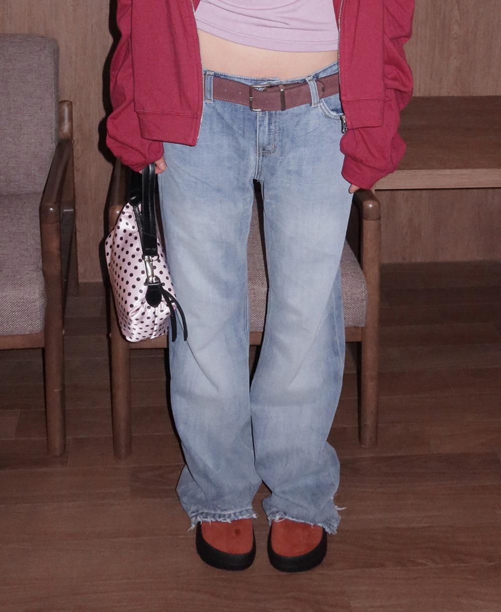 텐시 네추럴 중청 부츠컷 데님팬츠