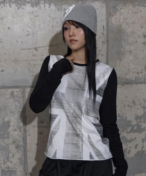 유니언잭 롱 슬리브 (BLACK) F25ZB026