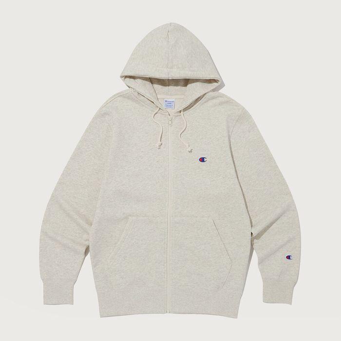 베이직 C로고 후드 집업 Cream