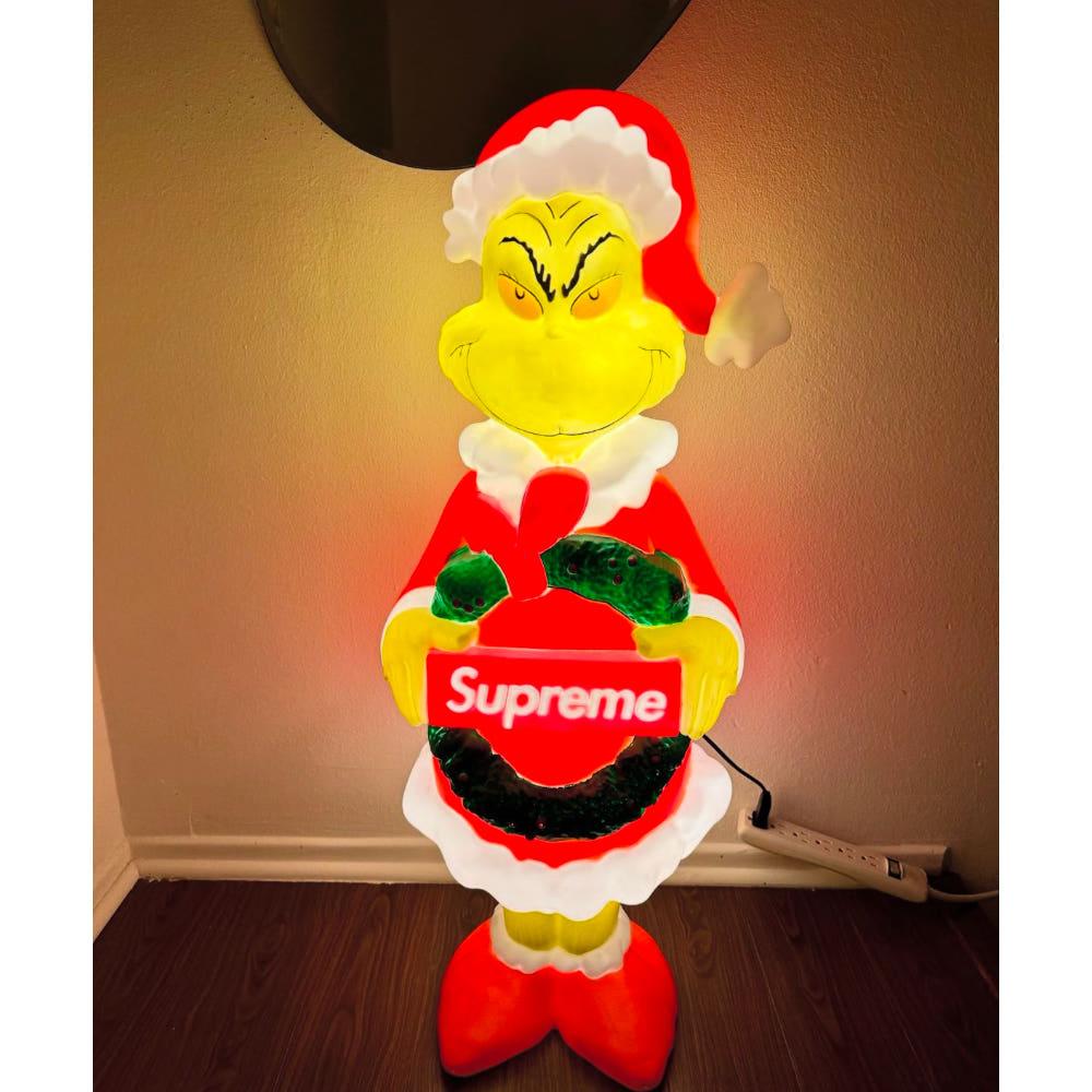 슈프림 그린치 크리스마스 피규어 조명 라이트 3-Foot Grinch FW24 15WK