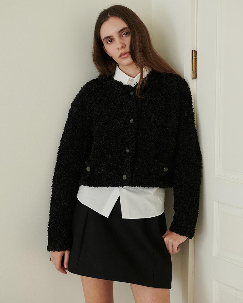 Brush knit cardigan
