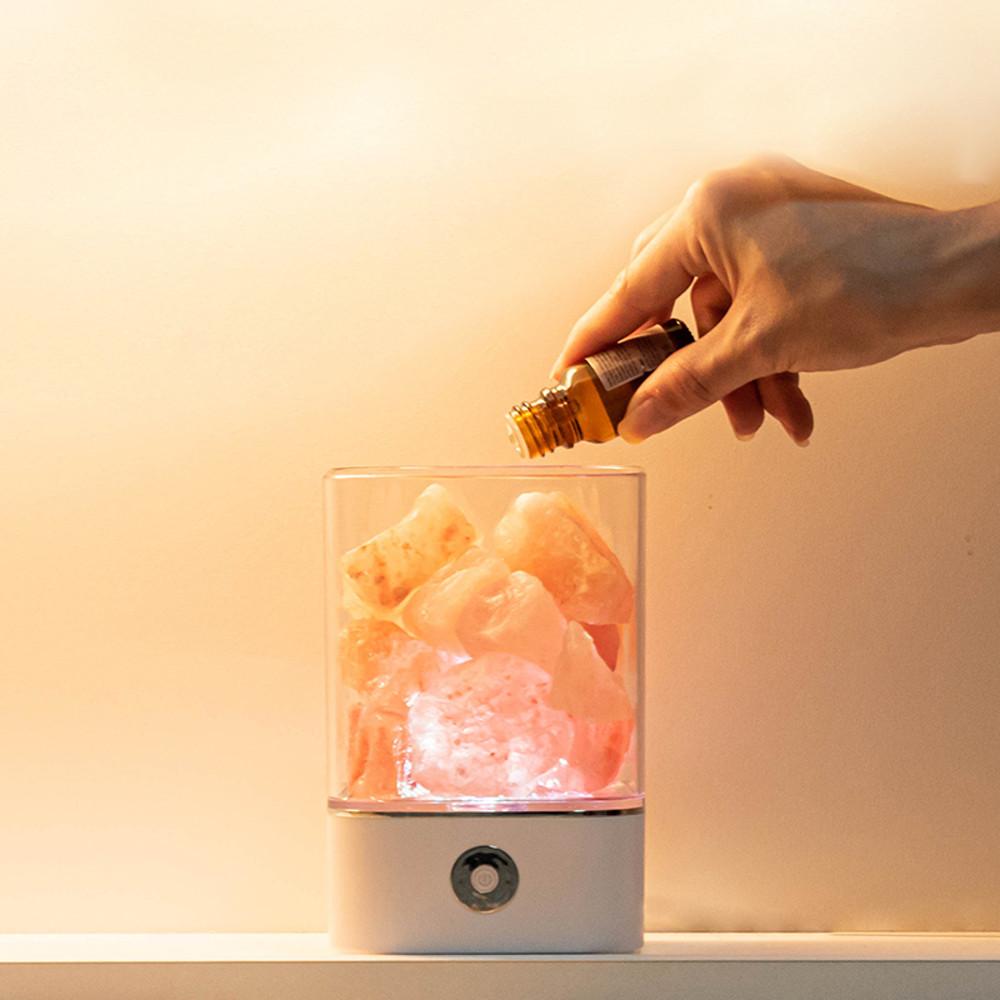 생활백서 잠이솔솔 디퓨저 무드등 크리스탈 스톤 에센셜 오일 테라피 인테리어 소금등 오로라