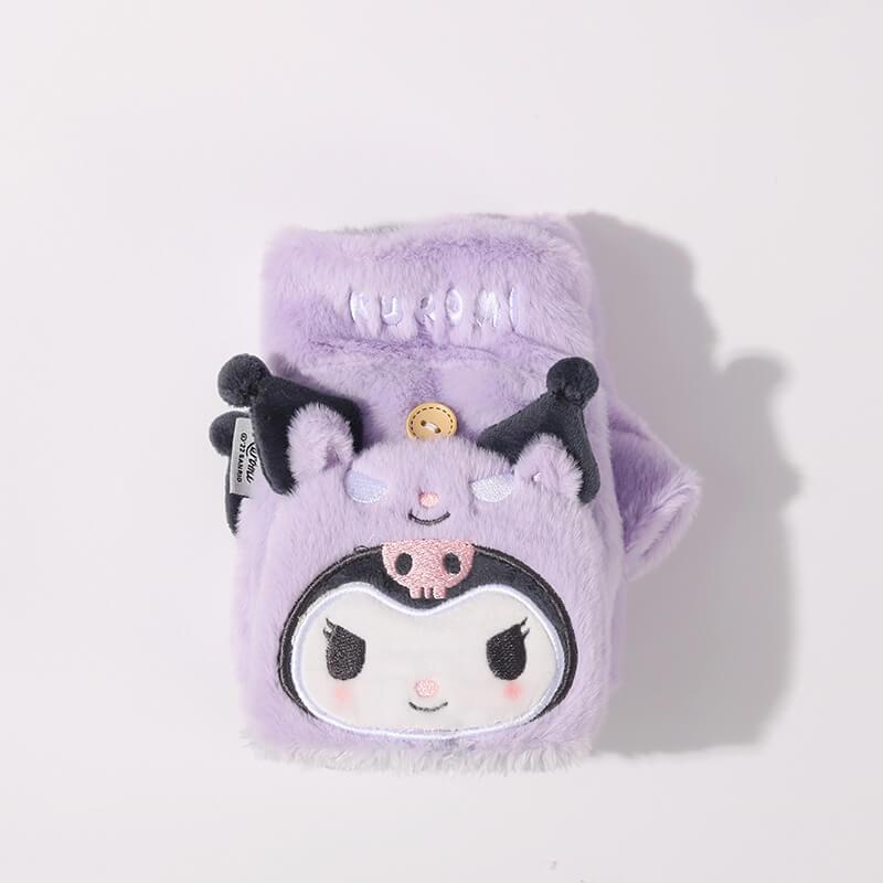 Sanrio Friend Plushie Flip Convertible Mittens - kuromi friend mittens