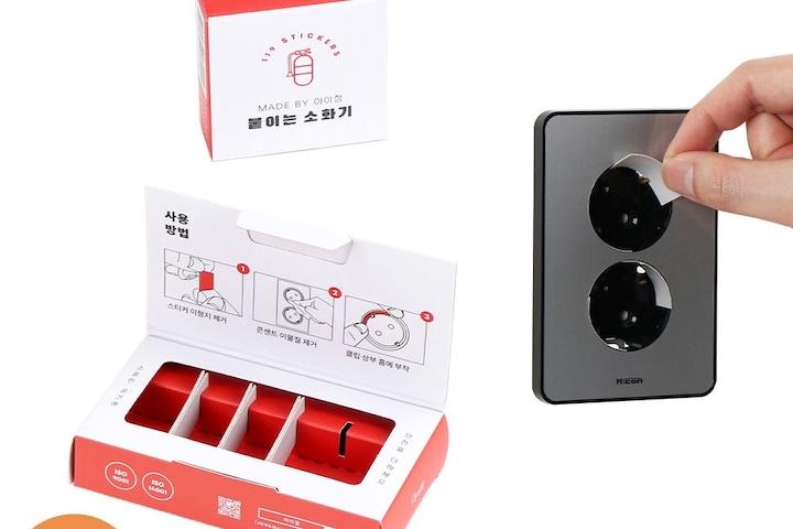 붙이는 소화기 멀티탭 콘센트 화재방지 (16개입/1M 롤형)