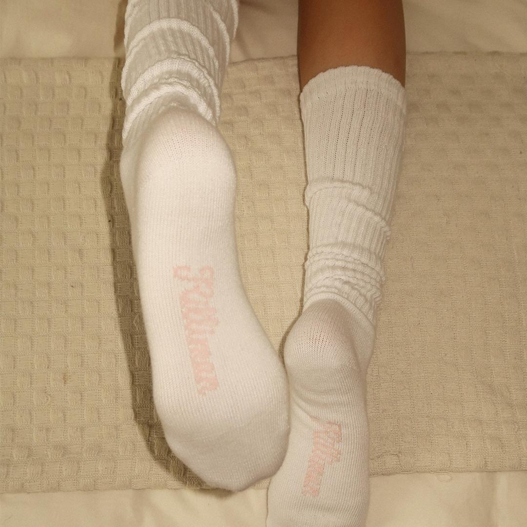Killis Plain Socks - White