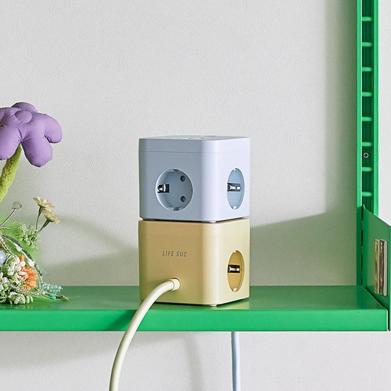 라이프썸 큐브 멀티탭 3구 4포트 USB C타입 1.8m (LFS-HA53) 4종 택1