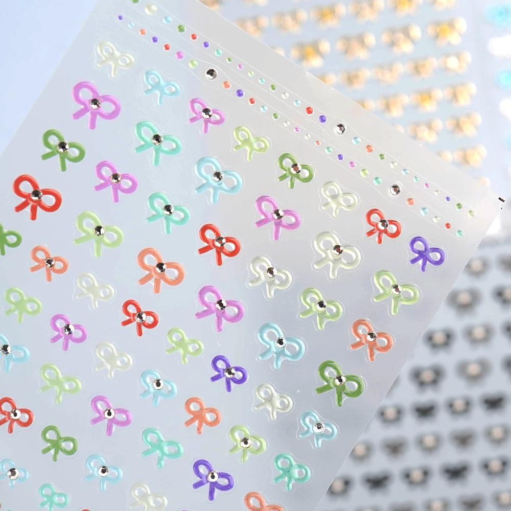 3D엠보 네일스티커-185 리본 매듭 와이어