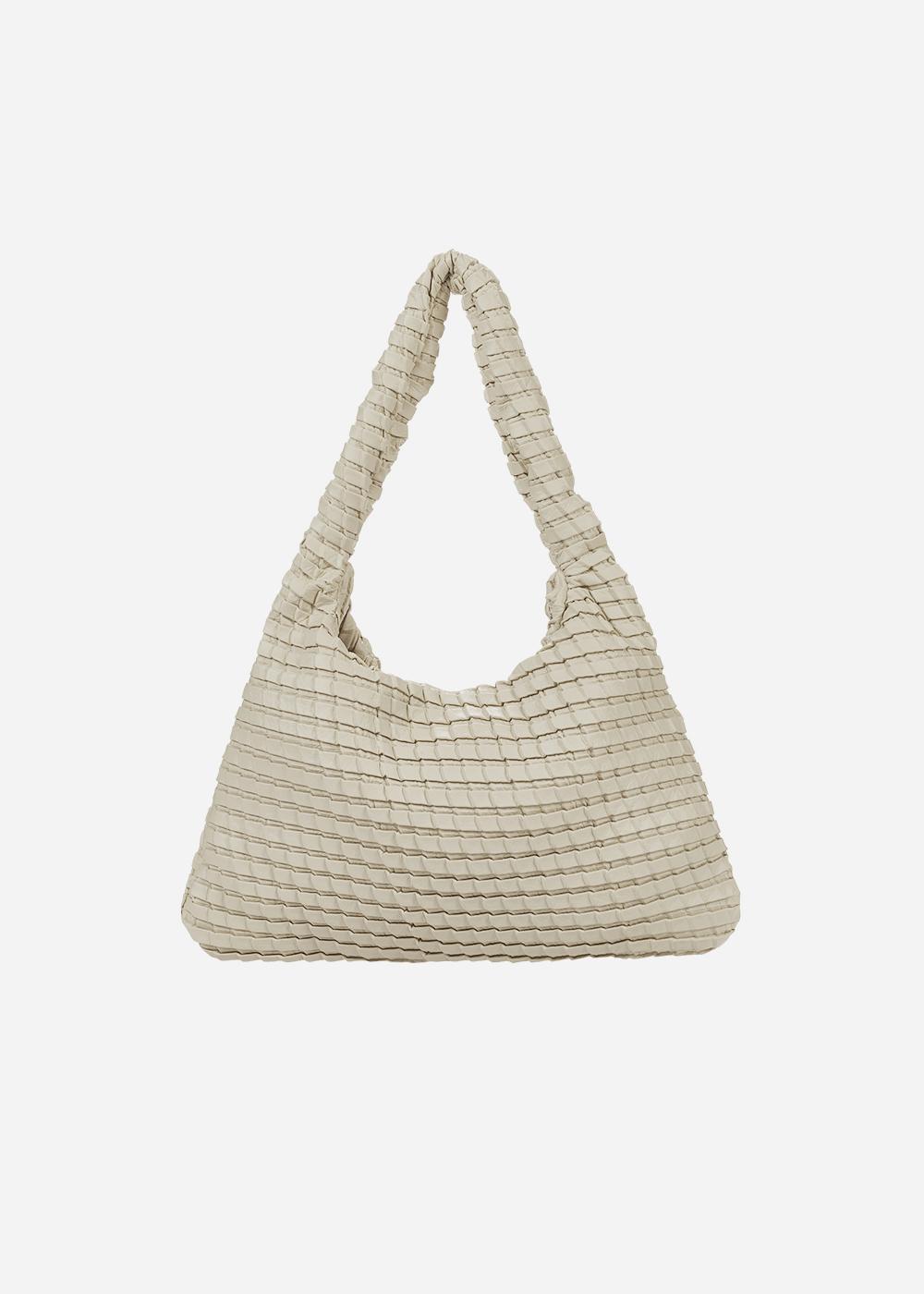[2nd] Textured Hobo Bag Vanilla