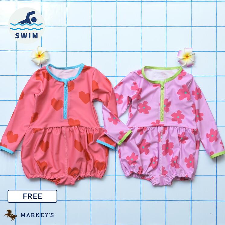 【楽天市場】【水着】【UVCUT】ベビーパフパンツラッシュガード 子供服 キッズ ベビー 女の子 水着 2026SS 【メール便対象／日時指定不可】：ＭＡＲＫＥＹ’Ｓ