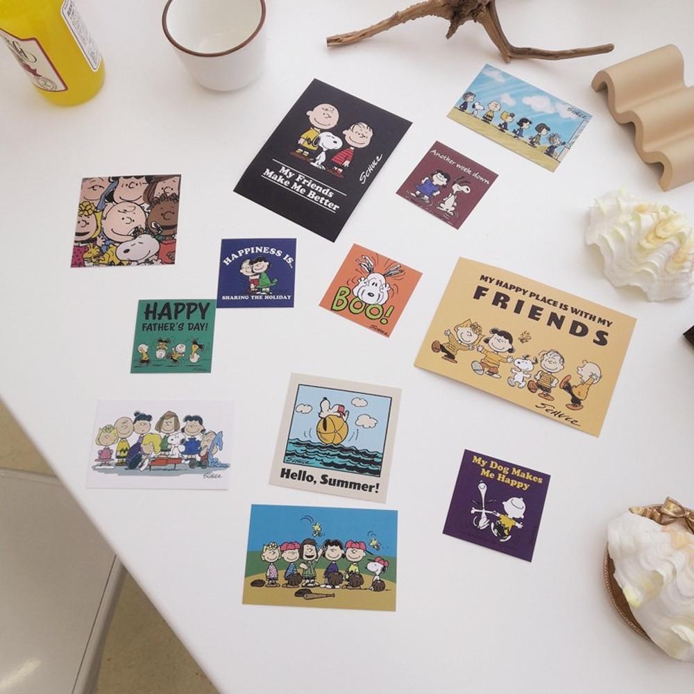 스누피 찰리브라운 감성 엽서 12장 세트