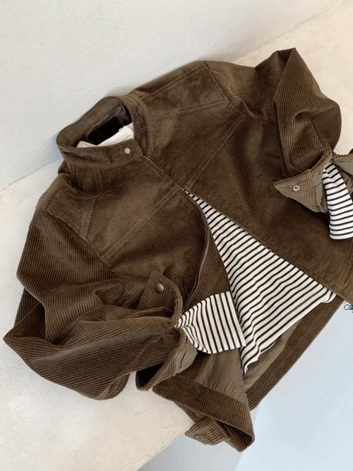 프레드 코듀로이 바이커 자켓-4colors