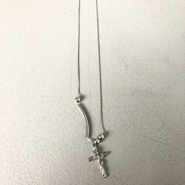 Cross rose necklace (써지컬목걸이)