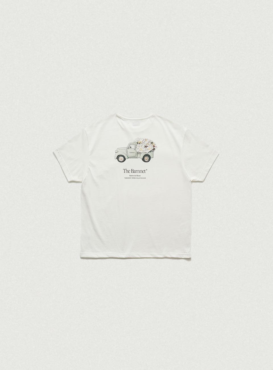 White Flower Car T-Shirt [3월 말 순차 배송]