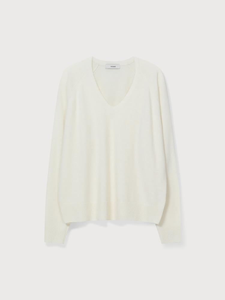 YVES V-NECK KNIT - IVORY