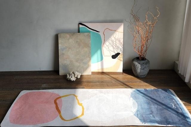 인테리어 스웨이드 디자인 요가매트 외 아령/힙밴드