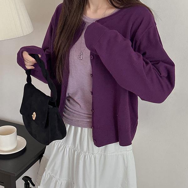 이블렛by제이스타일 [제작/빅사이즈]이블렛 뉴이즈 라이트 베이직 니트 가디건 제이스타일