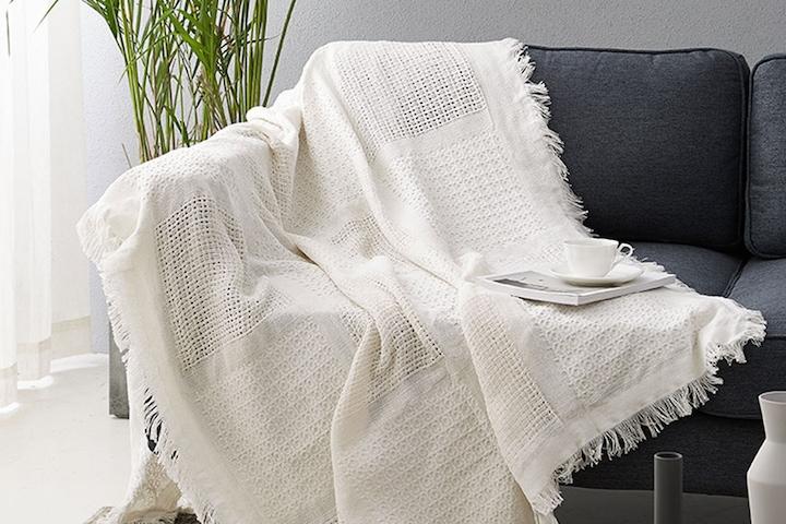 북유럽 백투더 베이직 자카드 담요 소파커버 3size
