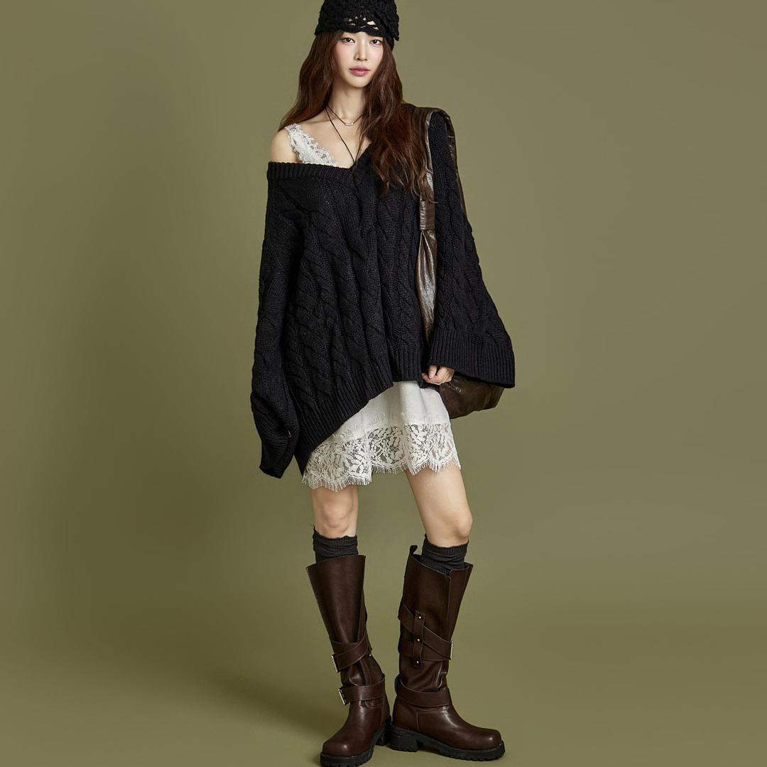 D5382 레이스 미니 원피스