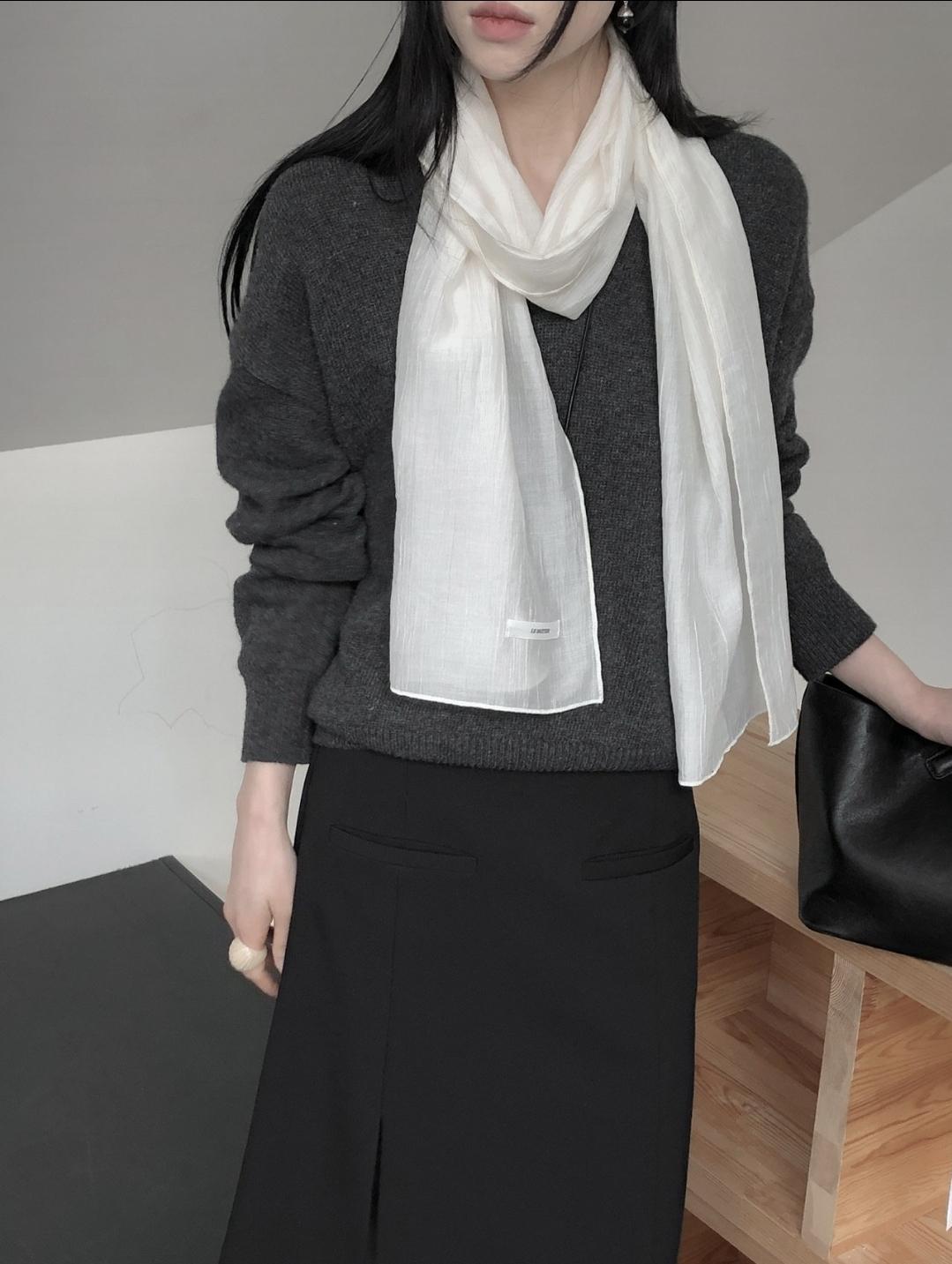 낫스페셜 Le Butter 르버터 실크 머플러 스카프 낫스페셜 2col