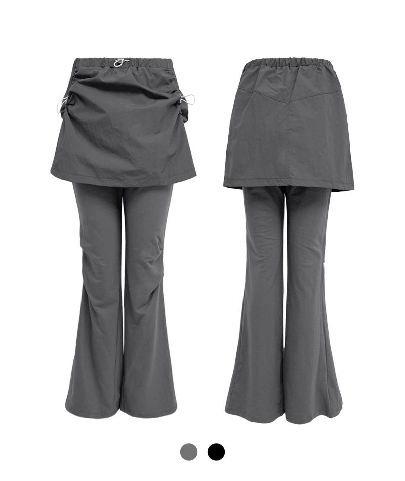 로우 레이어드 셔링 팬츠