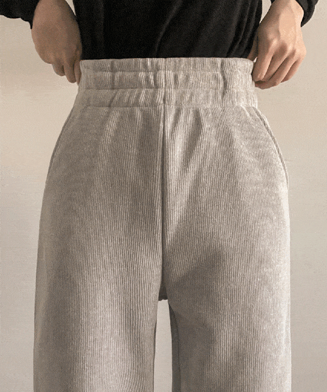 [숏,미디,롱/조거가능!] 융털 니트 와이드 팬츠 - 3color