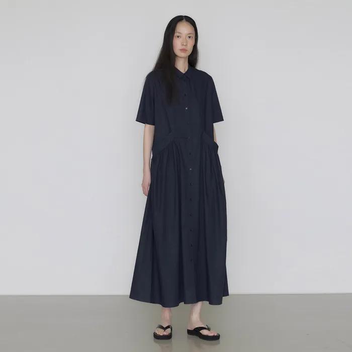 [12차리오더 , 7/31(목)경 발송 ]Manu cotton summer dress navy