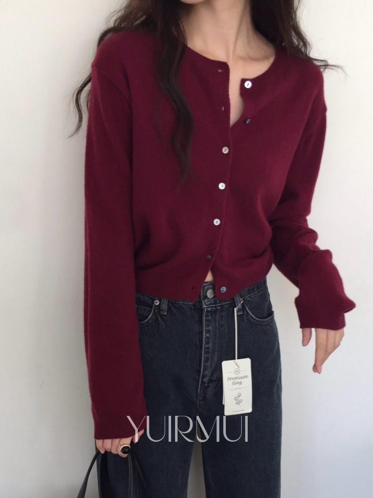 유이르무이 de ondo 드온도 [25 F/W ver.] 노튼 울 캐시미어 니트 슬리브리스 가디건 세트 5color
