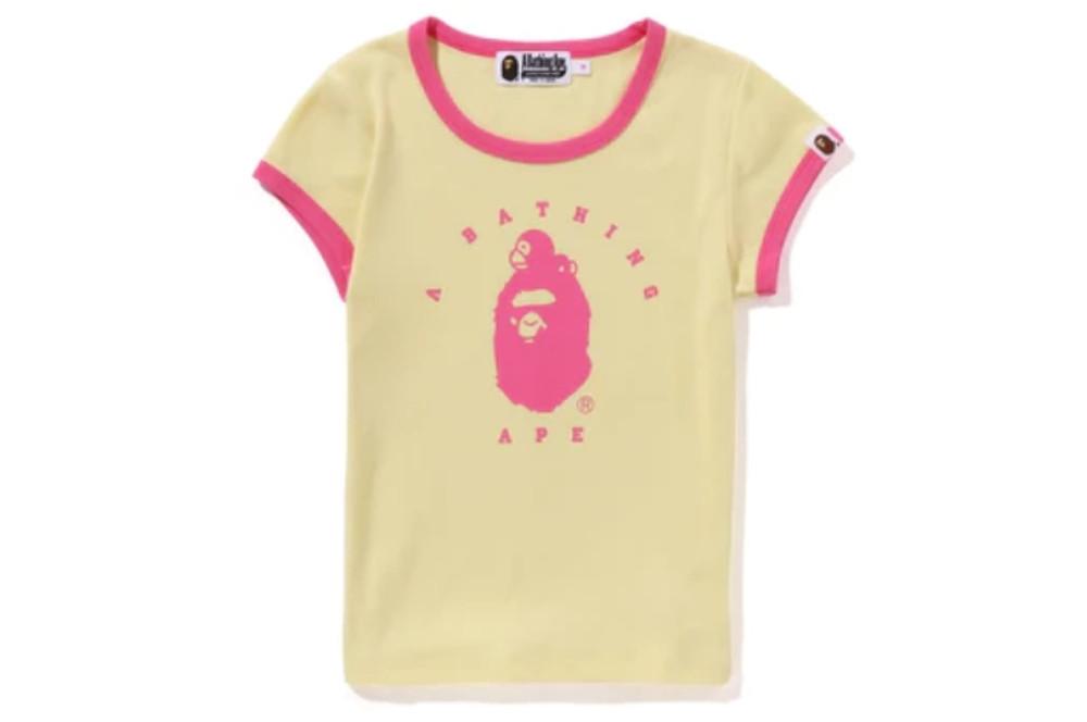 [베이프정품] 반팔티 레이디스 우먼 베이프 마일로 온 에이프 헤드 트림티  BAPE® LADIES' MILO ON APE HEAD TRIM TEE