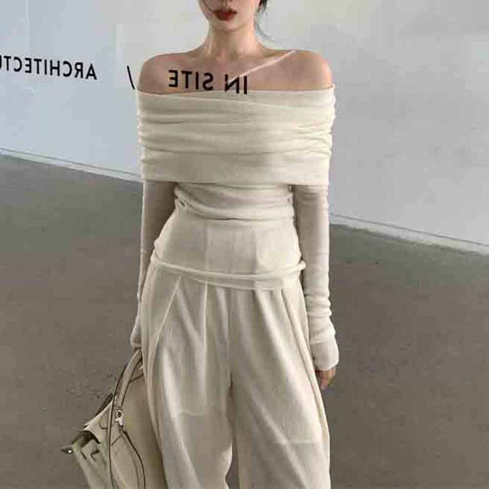 2c 씨네 오프숄더 니트