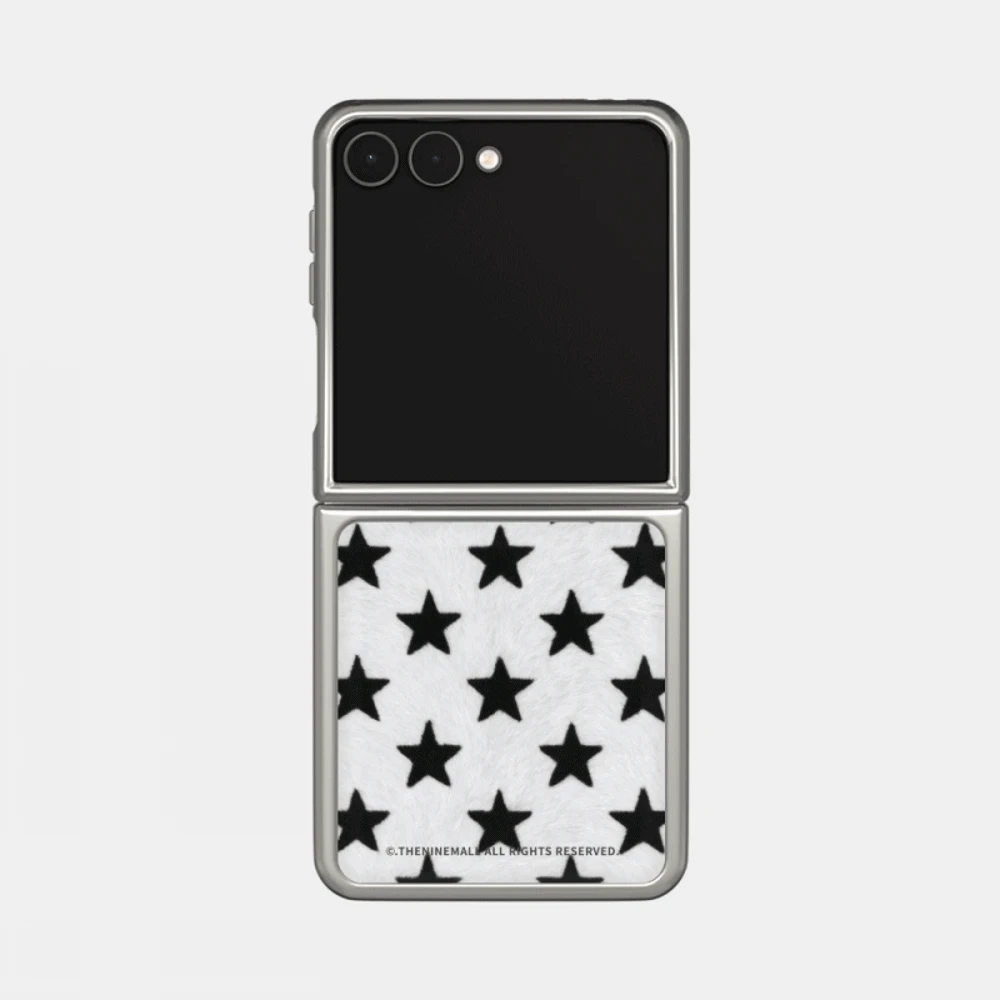 star fluff Z플립 실버 범퍼케이스