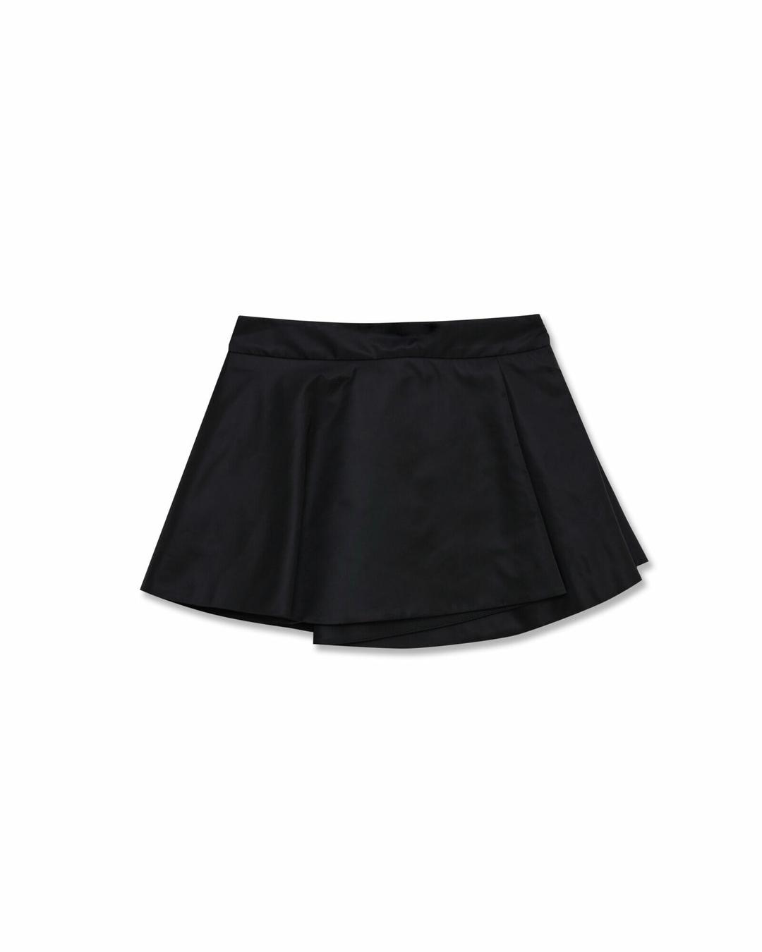 Id Nylon Pants Mini Skirt (Black)