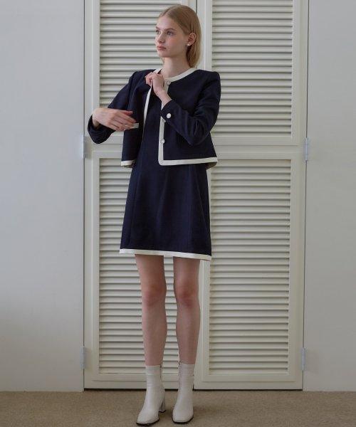 제니 뷔스티에 원피스 / 네이비