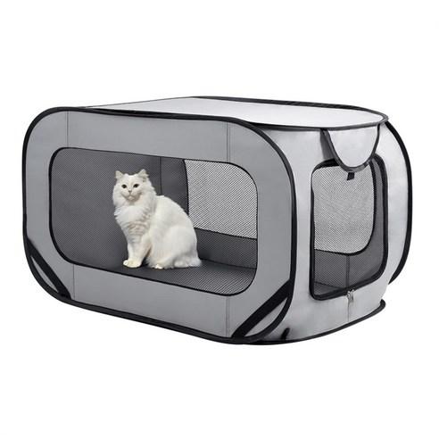 퍼피즈랩 원터치 반려동물 캠핑 텐트 92cm 자동차 카시트 매쉬 - 야외용 하우스 | 쿠팡