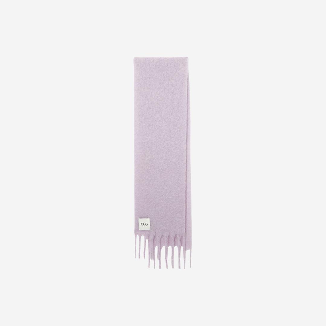 COS Oversized Mohair Blend Scarf Lilac