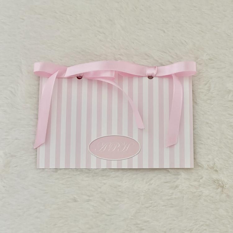pink stripe card