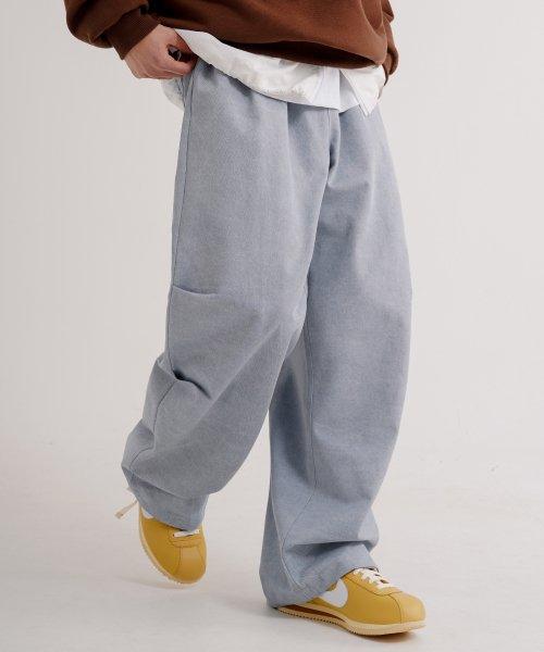 코튼 다잉 파라슈트 밴딩팬츠 데님블루 JNLP7702