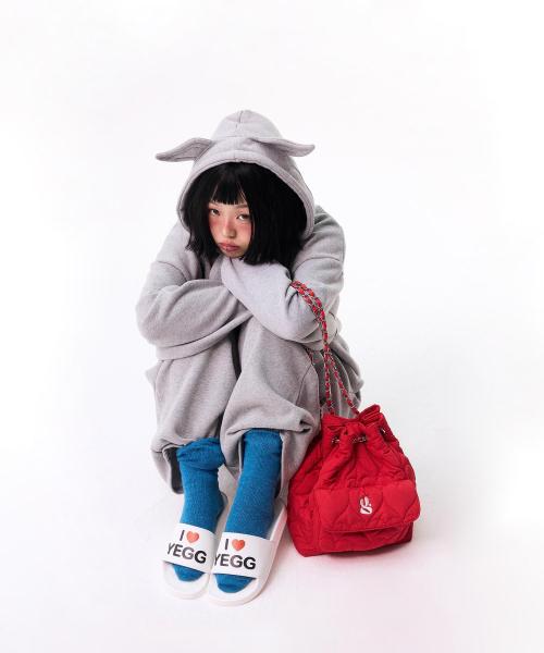 윙 후디  그레이