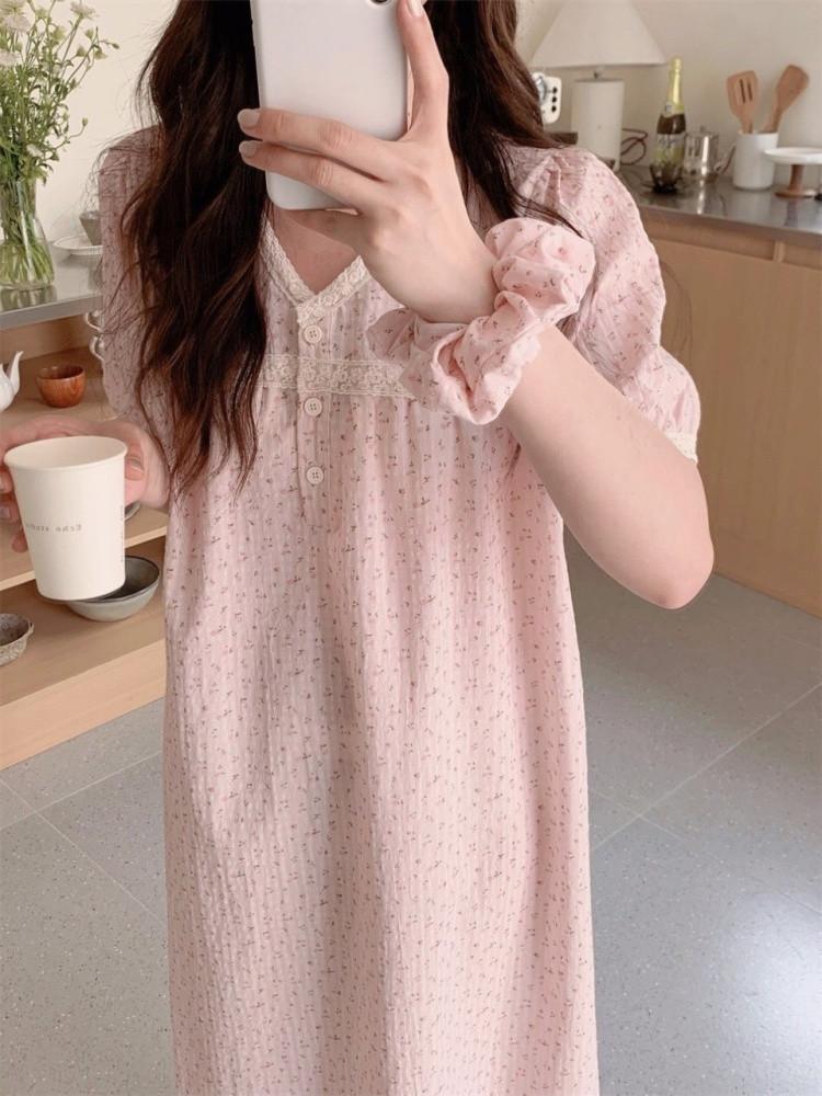 오로라 플라워 파자마 세트