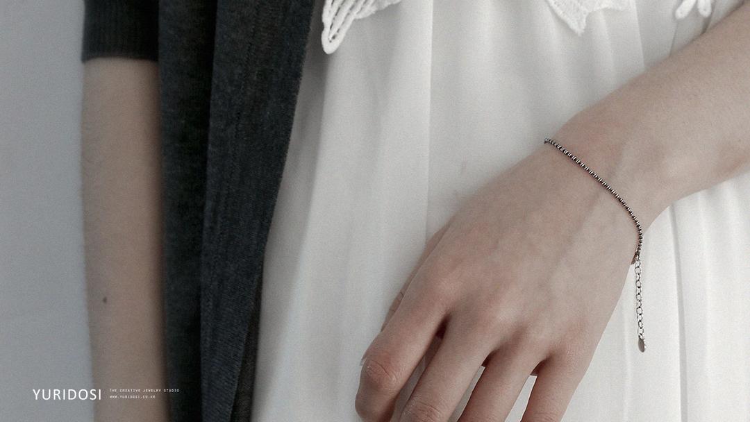 925 Silver Vintage Rondelle Chain Bracelet