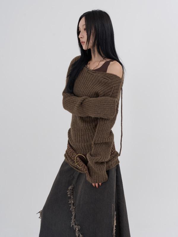 shoulder strap knit ops