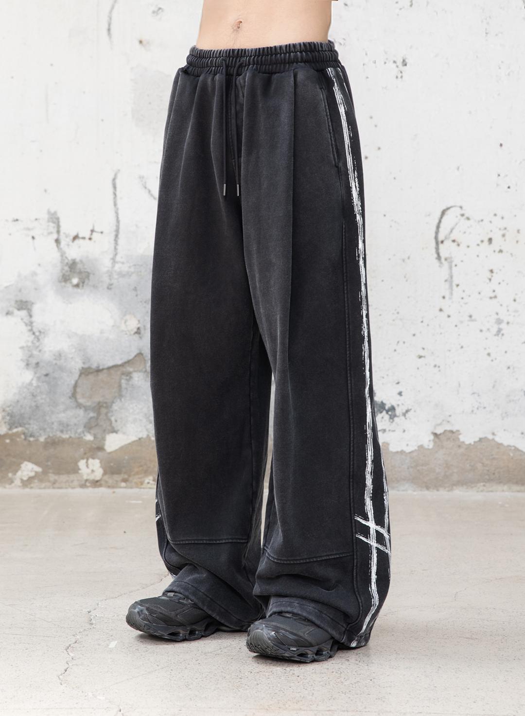 핸드 페인팅 트랙 팬츠