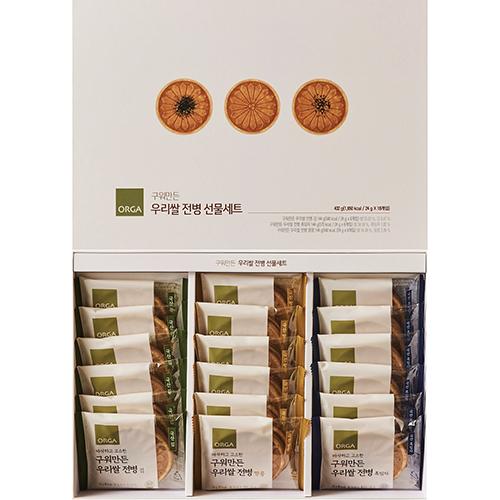 올가홀푸드 구워만든 우리쌀 전병 김 6p + 흑임자 6p + 땅콩 6p 선물세트, 24g, 1세트