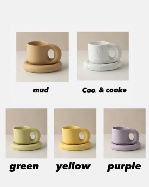 쏠띵즈 뭉툭 컬러풀 귀여운 머그컵 플레이트 세트