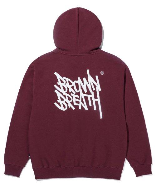 브라운브레스(BROWNBREATH)  TAG OG HOODIE - BURGUNDY - 사이즈 & 후기 | 무신사
