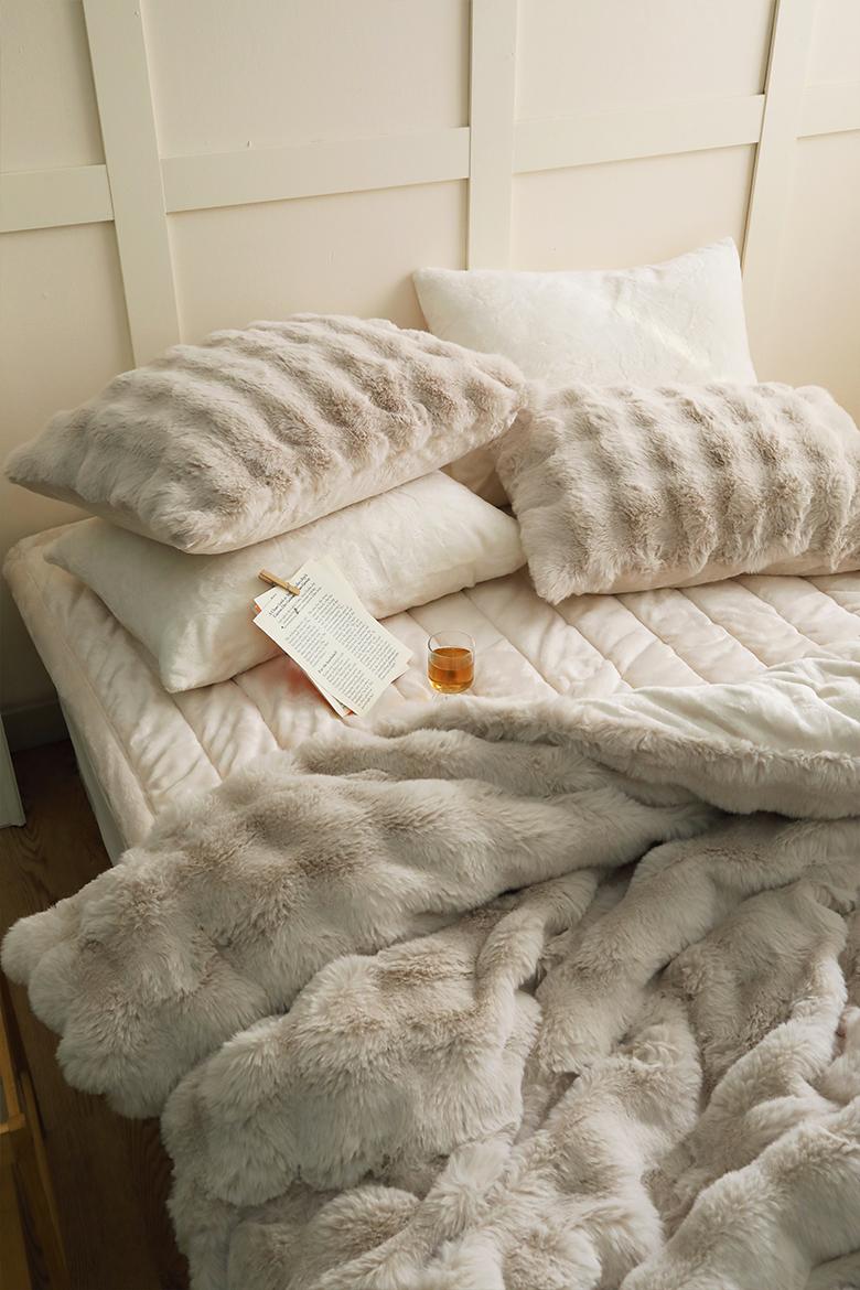 레브 30mm 프리미엄 장모 극세사 차렵이불 -3컬러 [S/SS,Q/K]