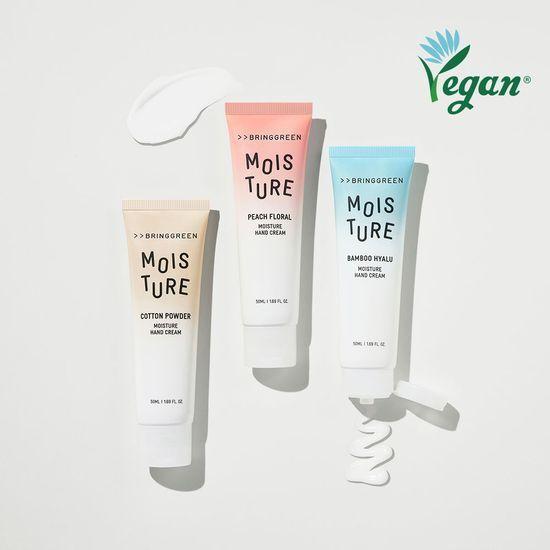브링그린 모이스처 핸드크림 50mL [피치 플로럴/코튼 파우더/대나무 히알루]